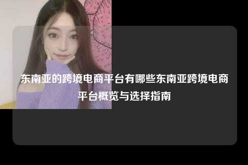 东南亚的跨境电商平台有哪些东南亚跨境电商平台概览与选择指南